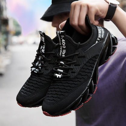 Men's autumn blade shoes large size flying mesh student sports casual running shoes