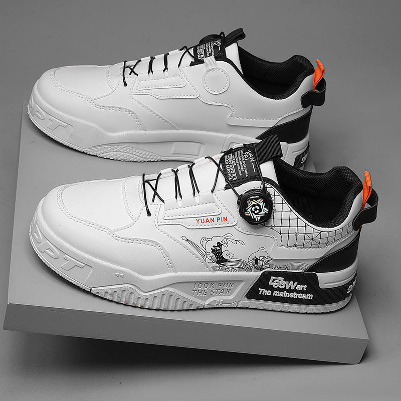 Men's spring summer fashion low-top Chinese style rotating button sports casual sneakers