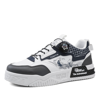 Men's spring summer fashion low-top Chinese style rotating button sports casual sneakers