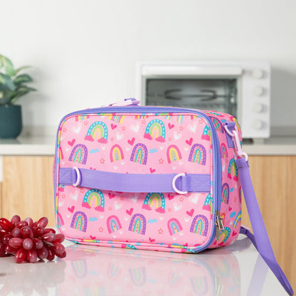 New American Crossbody Childrens Cartoon Lunch Bag Oxford Cloth Color Student Insulation Bag