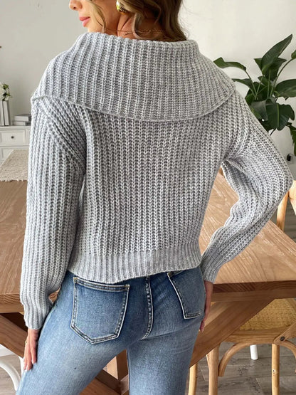 New autumn and winter large collar pullover sweater