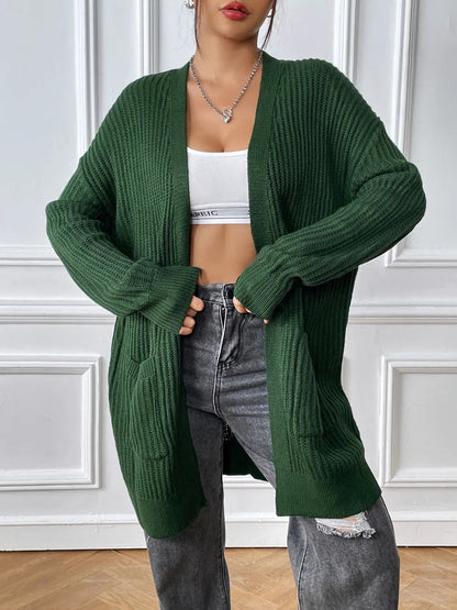 New dual pocket minimalist casual sweater cardigan