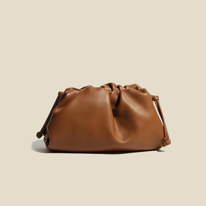 New Fashion Solid Color Headbag For Women Soft Leather Shoulder Crossbody Bag Female Travel Casual Bags