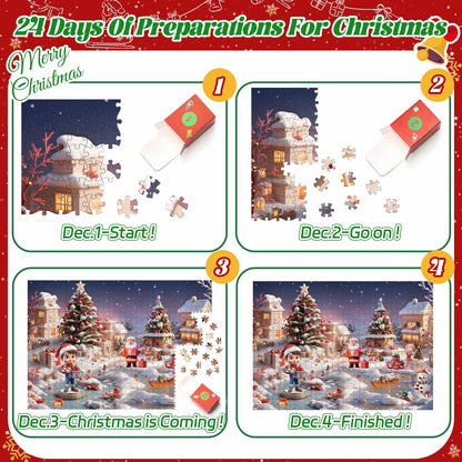 Puzzle Advent Calendar for Kids and Adults, 1008 Pieces 24 Days Countdown