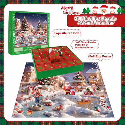 Puzzle Advent Calendar for Kids and Adults, 1008 Pieces 24 Days Countdown