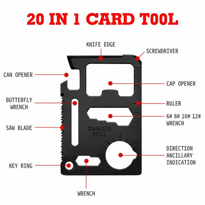 18 in 1 Multi Tool Black Stocking Stuffers Gifts for Men Dad