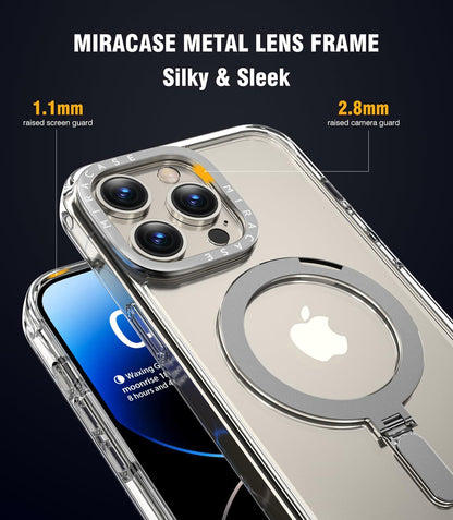 Miracase Designed for iPhone 15 Pro Case with Built-in Kickstand [Compatible