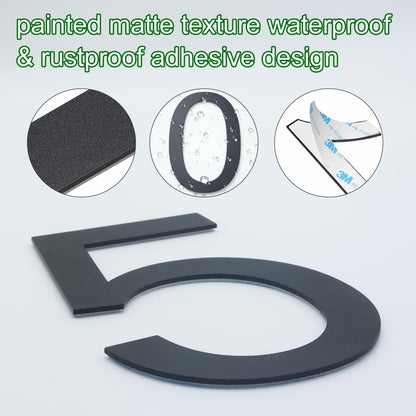 6 Inch Stainless Steel Self-Adhesive House Number 4 Outdoor Durable