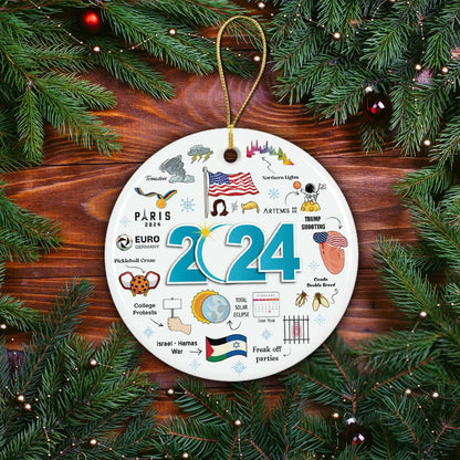 NewEleven 2024 Christmas Ornament Year in Review Memorable Holiday Decor