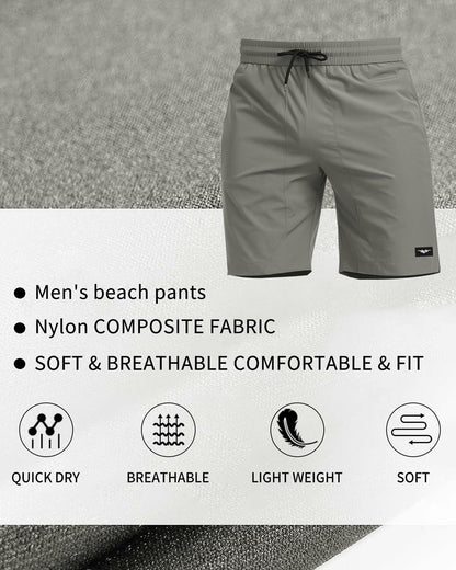 Seaskin Mens Quick Dry Swim Trunks Board Shorts Gray Size XS