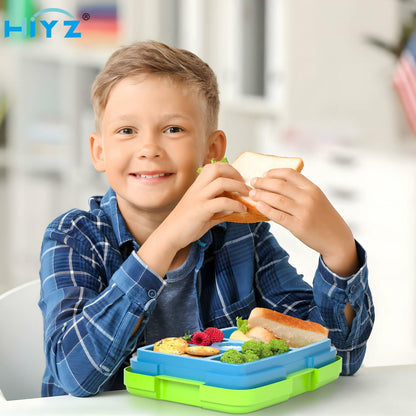 HiYZ Kids Bento Lunch Box 5 Compartments Leak-Proof BPA-Free Ages 3-7