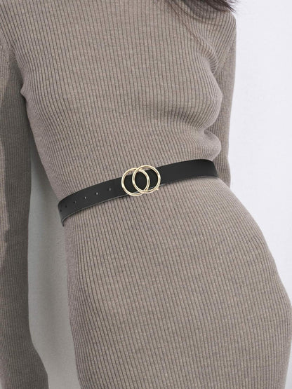 CR Womens Leather Belt 1.3" Reversible Casual Jeans Dress