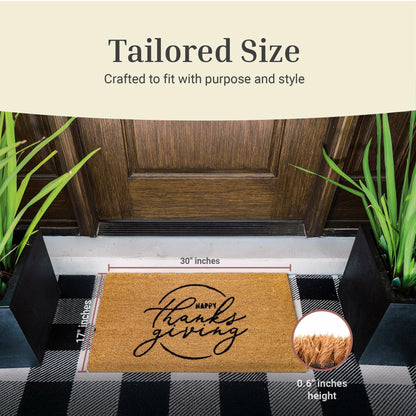 THEODORE MAGNUS 1 Count Fall Coir Non-Slip Outdoor Door Mat Welcome