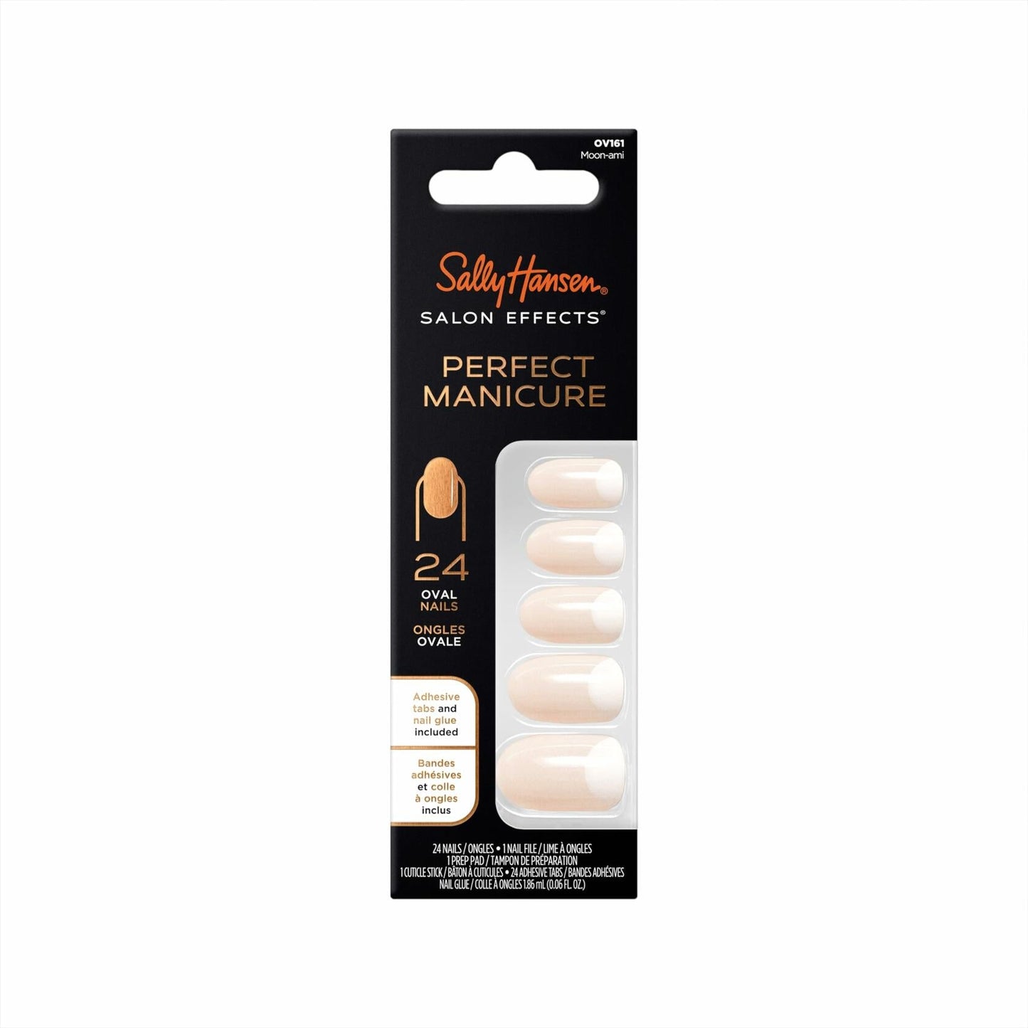 Sally Hansen Salon Effects Perfect Manicure Moon-Ami OV161 24 Oval Nails