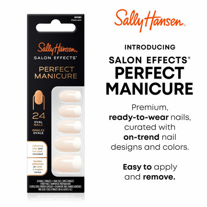 Sally Hansen Salon Effects Perfect Manicure Moon-Ami OV161 24 Oval Nails