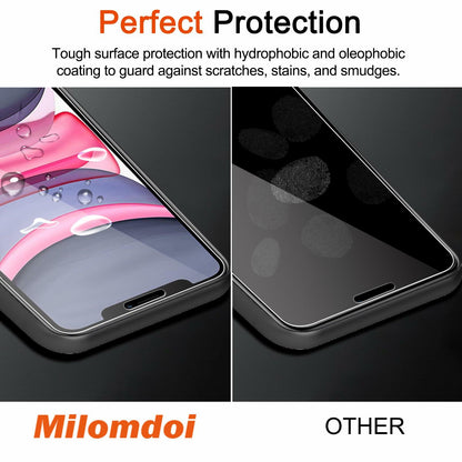 Milomdoi iPhone 11 Screen & Camera Protector 4 Pack, Tempered Glass