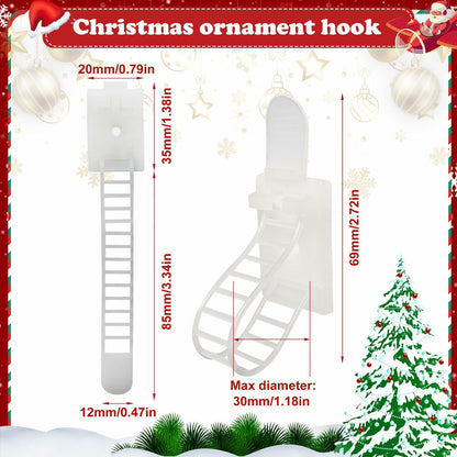 Ziolam 30 PCS Christmas Garland Hangers Adhesive Straps Reusable Stretchable