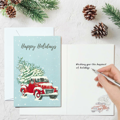STYPOP Boxed Christmas Cards 24-Pack 4x6" Blank Inside Assorted Designs