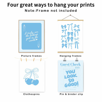 okaxscm Coastal Cowgirl Wall Art Set 4x 8x10 Unframed Posters Dorm Decor