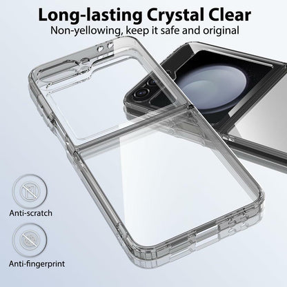 Sucnakp Samsung Galaxy Z Flip 6 Case Clear Back TPU Bumper Cover YKL Gray