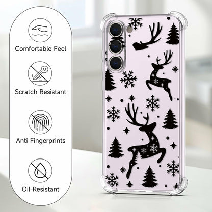 BEIMEITU Samsung Galaxy S23 Clear Case Xmas Tree Deer Soft Flexible Cover