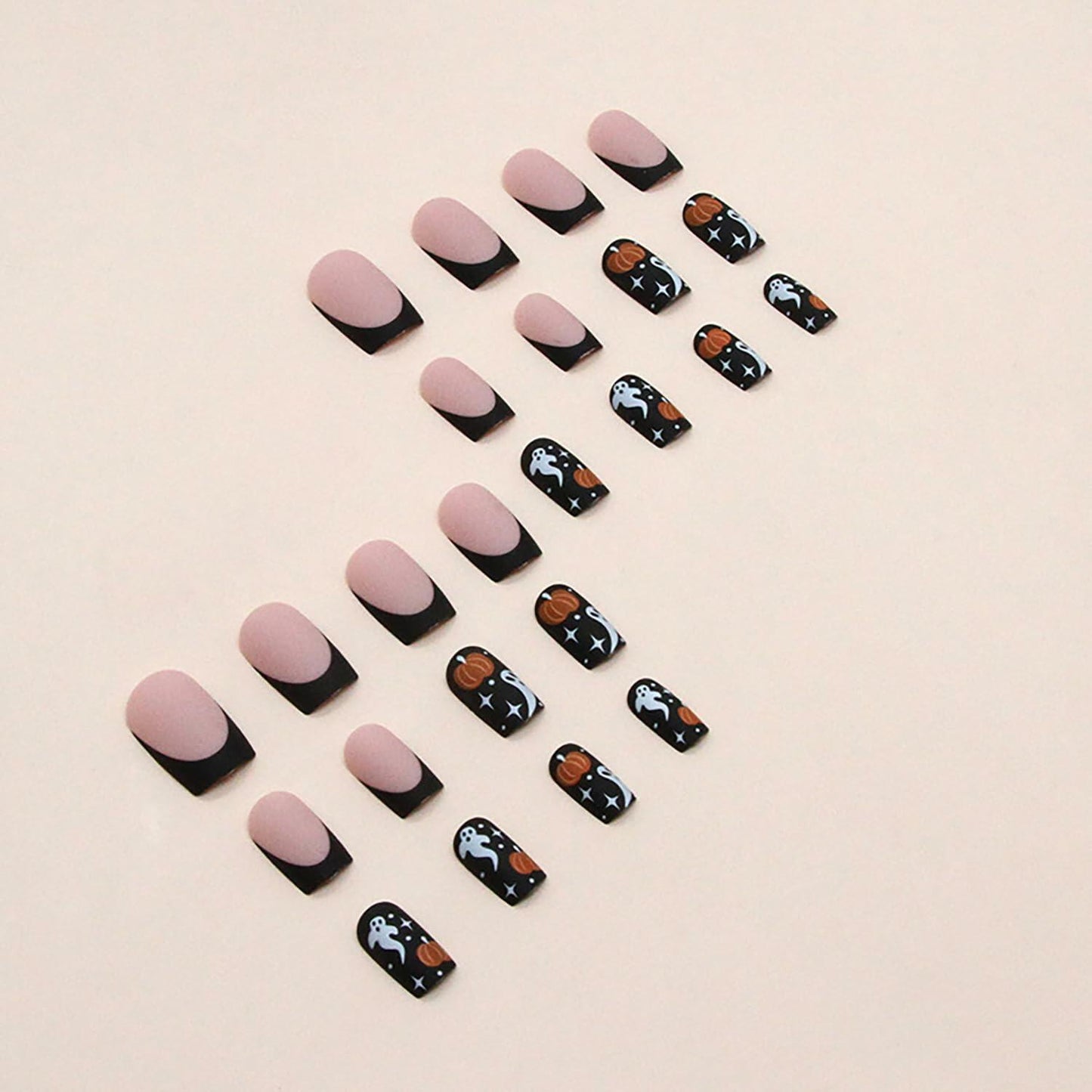 RIICFDD Cat Eyes Press On Nails 30 Pcs Short Square Acrylic Glitter False Nails