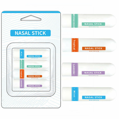BestBy09/29 CHOVEMOAR Nasal Stick Inhaler Set of 4 Natural Mint Energy Boost