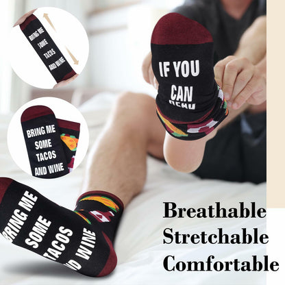 Funny Taco Socks Novelty Gift One Size Fits Most