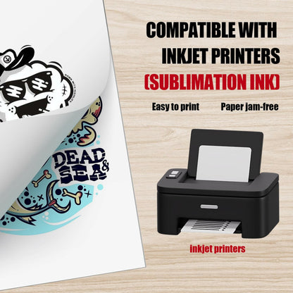 A-SUB Sublimation Paper 8.5x11in 120 Sheets 125gsm Heat Transfer Inkjet