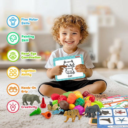 UNEEDE 3-in-1 STEM Sorting Toys Montessori Educational Game 70pcs New