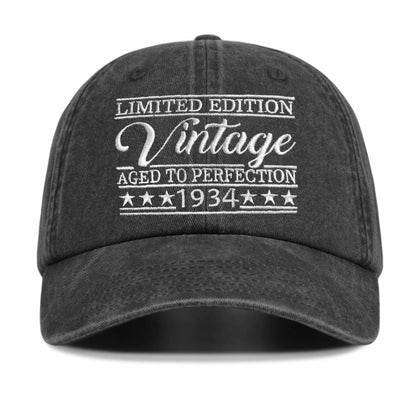 Rybicag 91st Birthday Vintage Hat 1934 for Men Women 91 Year Old Gift