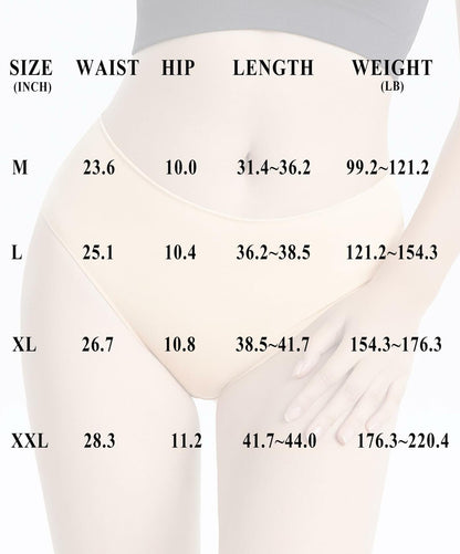 Murimia 5 Pack XX-Large Apricot Cotton Hipster Panties No Show Briefs
