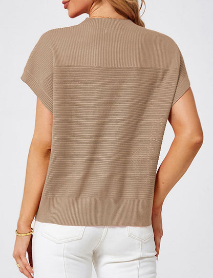 Womens Ribbed Knit Crop Tank Top Dark Apricot Size L