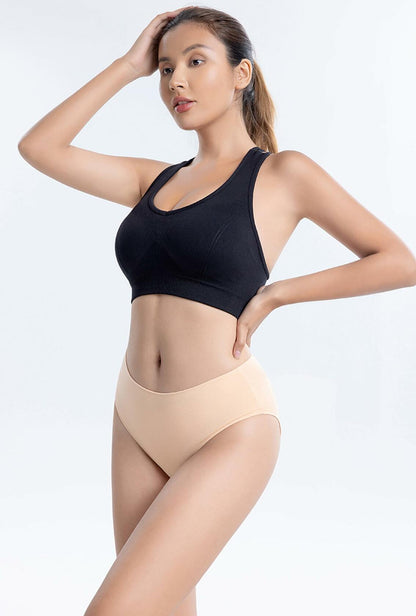 Murimia 5 Pack XX-Large Apricot Cotton Hipster Panties No Show Briefs