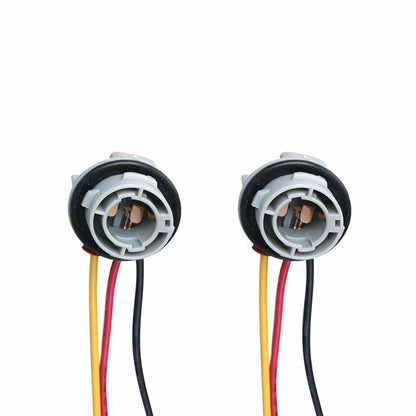 fasebeek 2-Pack 1157 Socket Harness Adapter Gray Universal Car Truck Van