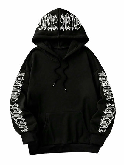 GORGLITTER Women's Halloween Hoodie Black Medium Oversized Sweatshirt