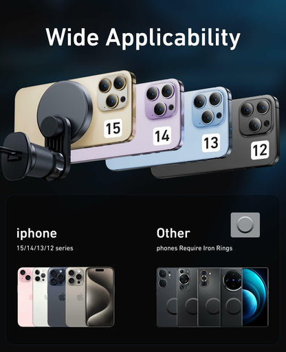 NIYEVN MagSafe Car Mount, 20 Magnets, 360° Rotation, Air Vent Holder