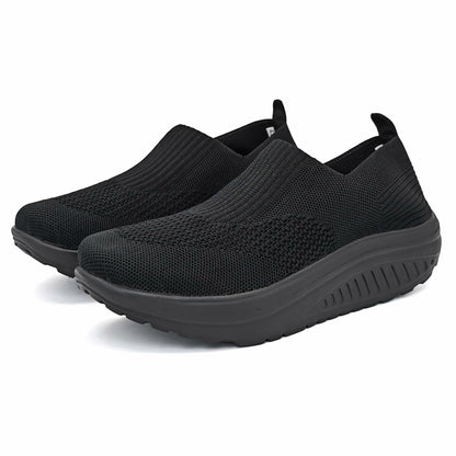 Umerigo Womens Slip On Tennis Shoes Breathable Mesh Black Size EU 40 USA W8.5