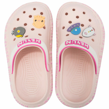 Azooken Kids Cute Clogs Slippers Pink Size 34 Lightweight Outdoor Shoes