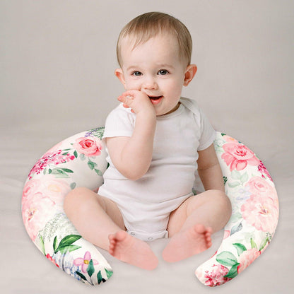 CARUILI Nursing Pillow Cover Pink Floral Ultra Soft Comfortable Only Case
