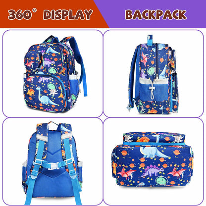 LOKESWEI Toddler Backpack 14" Blue Lightweight Durable Water-Resistant