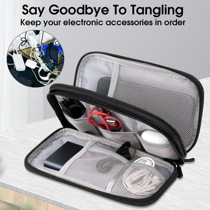 Arae Travel Electronic Organizer Pouch Black Double Layer Waterproof