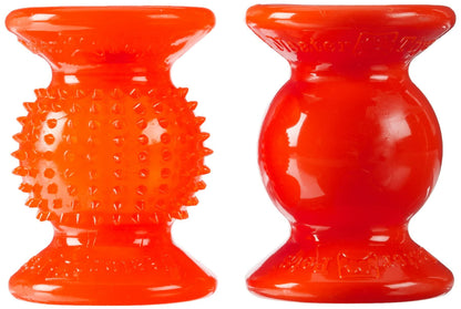 Neater Pets Rolly Cannoli 2 Pack Orange & Clear - 1 Bumpy & 1 Solid