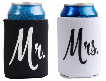Ann Arbor T-shirt Co. Matching Mr. & Mrs. Baseball Caps Set with Beer Holder