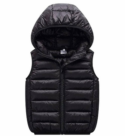 LANBAOSI Kids Winter Hooded Puffer Vest Lightweight Sleeveless Size 4T