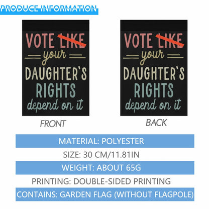 Generic Vote Like Your Daughter House Flag White Decorative Garden Flag