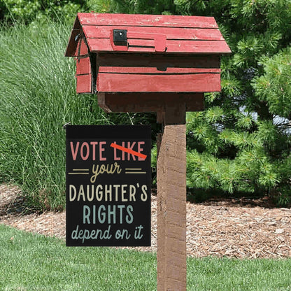 Generic Vote Like Your Daughter House Flag White Decorative Garden Flag