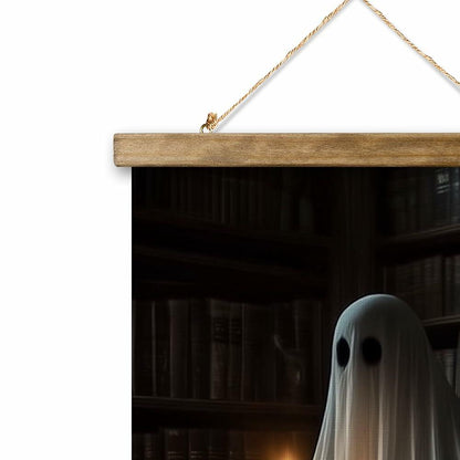 XIAOAIKA Vintage Halloween Ghost Poster 16x23in Linen Canvas Wall Art