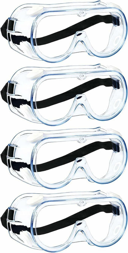 keebomed Safety Goggles 3-Pack Adjustable Soft Chemical Splash Impact