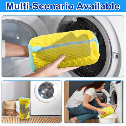 Generic Laundry Bag Yellow 1PCS Zipper Mesh Bag for Washing Machine